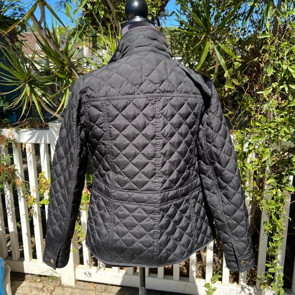 J Crew Black Equestrian Puffed Riding Jacket, Size Petite Medium - Picture 4 of 6